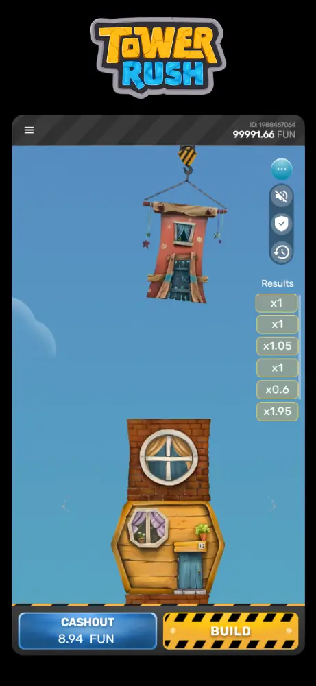 Tower Rush game screenshot menu
